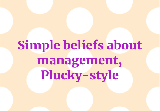 Plucky Management Beliefs